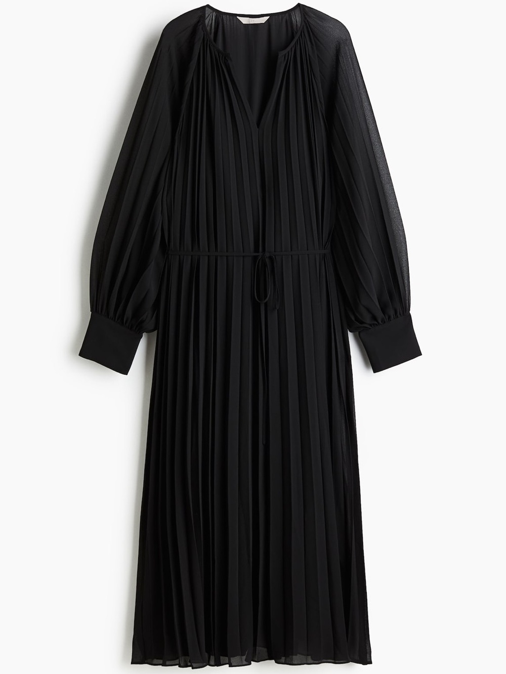 PLEATED CHIFFON DRESS